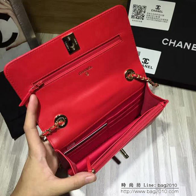 香奈兒CHANEL V982新款新顏色專櫃品質羊皮鏈條小包 DSC1257